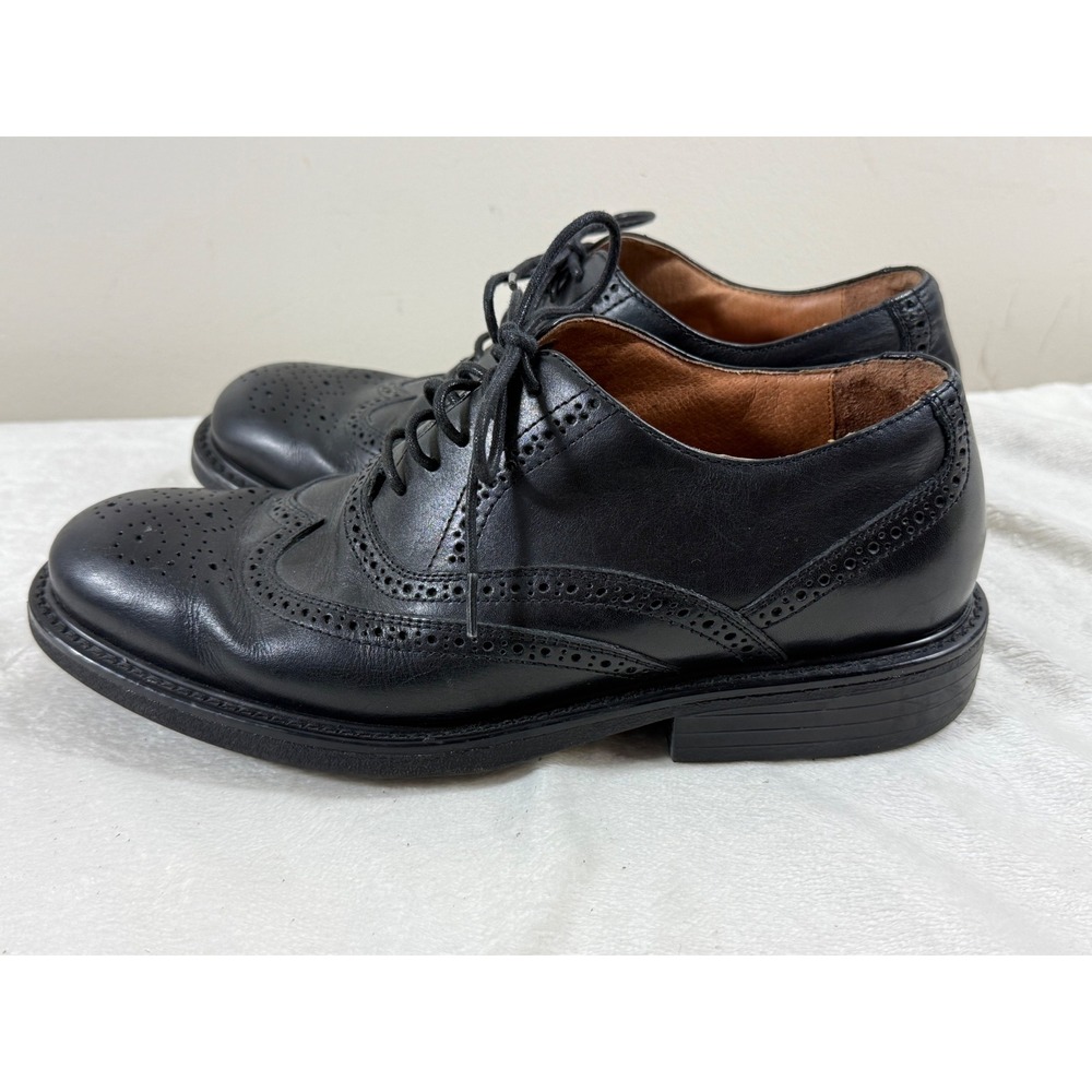 Florsheim Comfortech Men's 8.5M Black Leather Wingtip Oxford Dress Shoes Classic - Picture 4 of 9